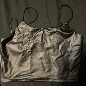 Fashion nova leather crop top